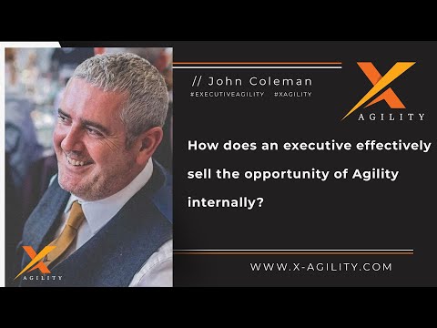 How does an executive effectively sell the opportunity of Agility internally?