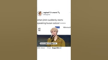 When Jimin suddenly starts speaking Busan satoori