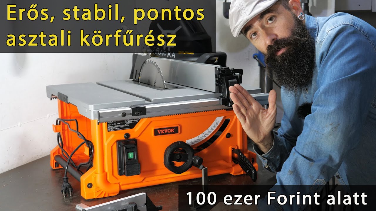 Stabil, pontos, erős asztali körfűrész 100 ezer Forint alatt - Vevor körfűrész