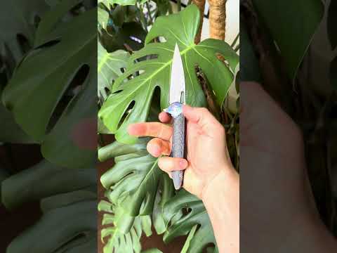 Artisan Cutlery Archaeo Dylan Mallery Custom M390 Etched and Stained Entropic Lightning Knife 