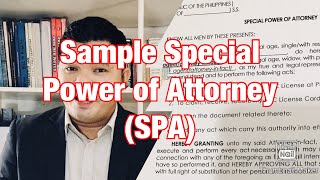 Sample Special Power of Attorney (SPA) screenshot 4