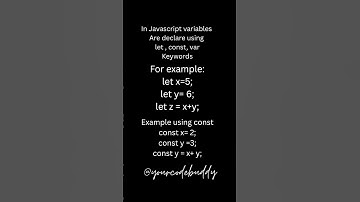 JavaScript Variables | #youtube #youtubeshorts #shortsfeed #shorts