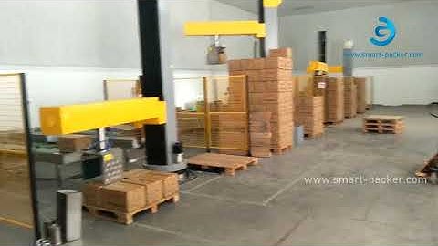 Testing video of automatic carton case palletizing machine robot hand palletizier