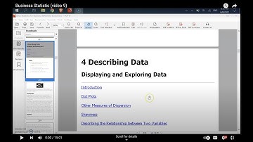 Describing data (Displaying and Exploring Data) Part 1 - Business Statistic