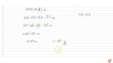 Find `| vec a|` and `| vec b|` , if `( vec a+ vec b)dot(( vec a- vec b))=8` and `|vec a|=8 | vec...