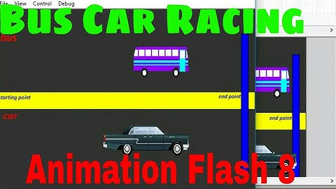 Bus and Car Racing Animation in Macromedia Flash 8
