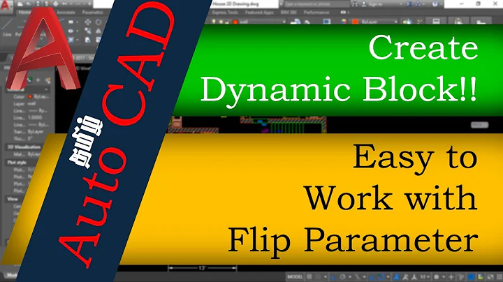 AutoCAD Dynamic Block Tutorial - Part-07 - Flip Parameter, Creating a Dynamic Door | PG Tutorials
