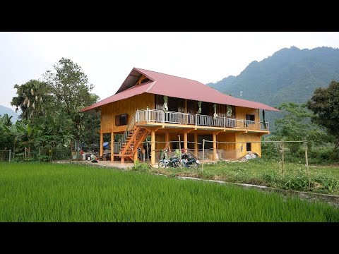 Video Mẫu Nhà Sàn Bê Tông 1 Gian 2 Chái tại Linh Hồ Vị Xuyên - youtube