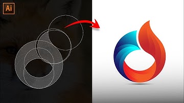 How To Make a Flame Fox Logo With Circle Grid Method - Adobe Illustrator Tutorial - Step By Step