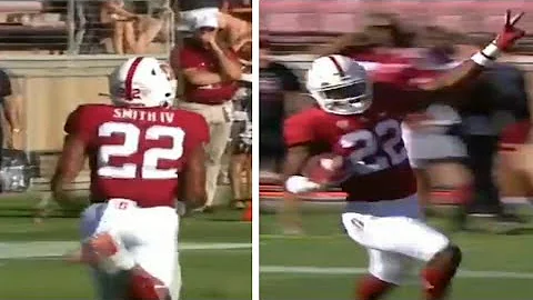 E.J. Smith 87 Yard Touchdown Run | Colgate vs Stanford