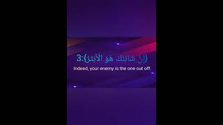 Suratul Kawthar Best Recitation By Saud Al-Shuraim