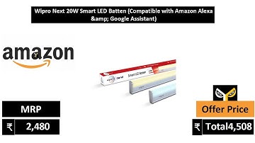 Wipro Next 20W Smart LED Batten Compatible with Amazon Alexa & Google Assistant