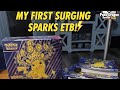 MY FIRST SURGING SPARKS ETB! ⚡ Pokémon TCG Opening &amp; Review (Double Rare Latias!)