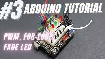 003 - PWM, for-loops, fade an LED ON and OFF