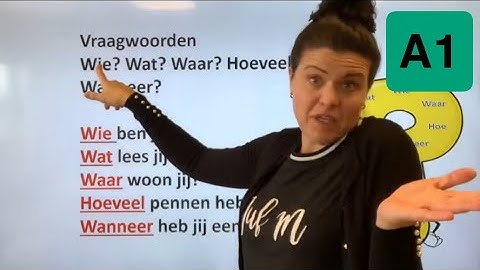 NT2 A1 LES 19 ⁉️vraagwoorden🤷🏻‍♀️wie 👀wat 📍waar🔢 hoeveel 📆wanneer #learndutch TC 1.14 2.5