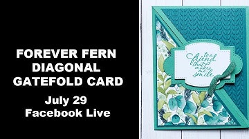 Forever Fern Diagonal Gatefold Card