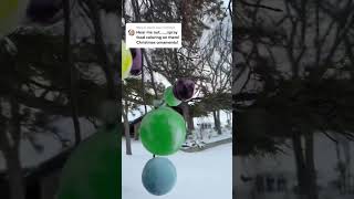 These Winter Snow Ornaments Made With Snowballs Are So Cool! #Shorts #Satisfying