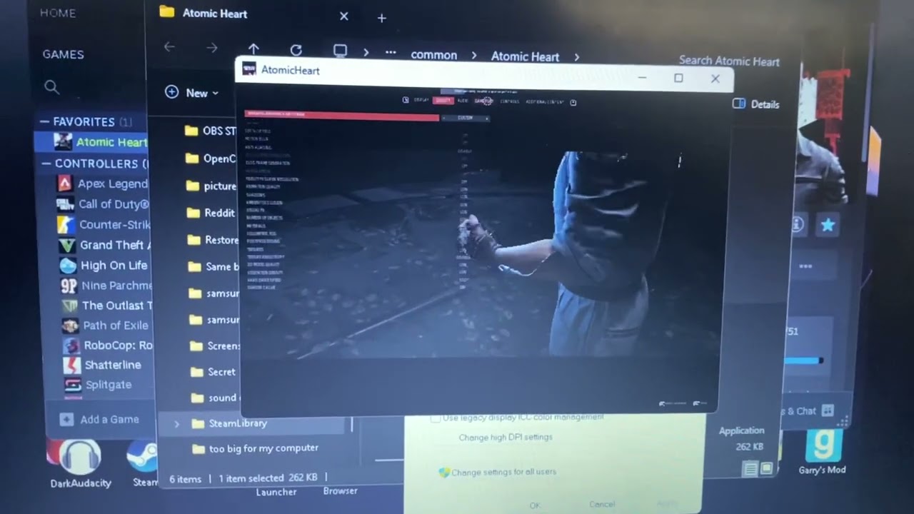 I need Steam Deck | Atomic Heart on Intel UHD graphics look how this performs on just the menu