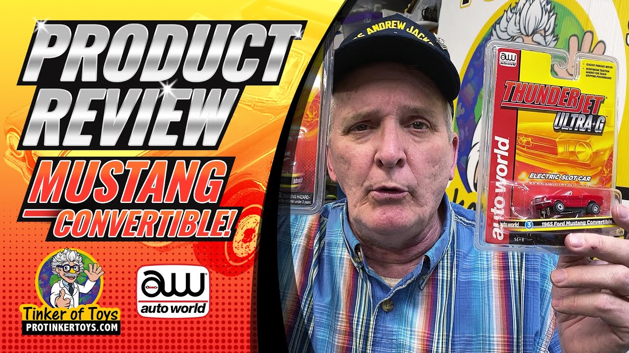 1965 Mustang Red/Blue Thunderjet Release 34 SC367 Auto World