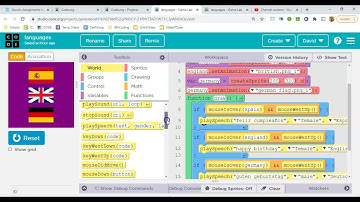 Play Speech in Different Languages in Game Lab on Code.org