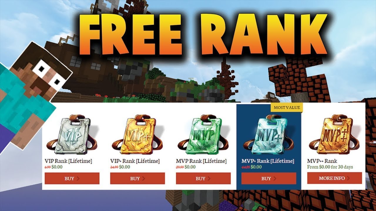 Get ANY HYPIXEL RANK for MINECRAFT for FREE *Working 2021* - YouTube