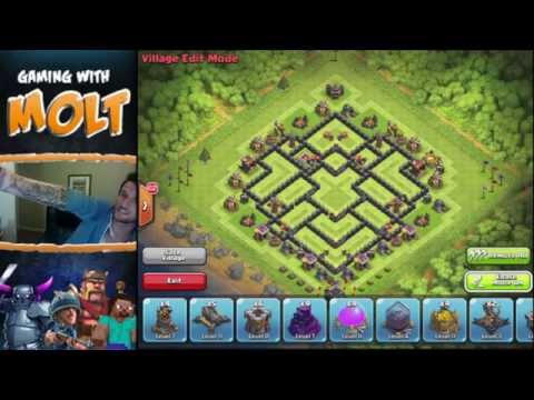 Clash of Clans :: Great TH9 Farming Base - The Diamond