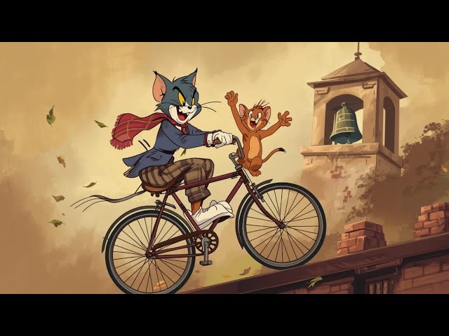 Tom & Jerry's Funny Bicycle Adventure | Kids Rhyming Poem