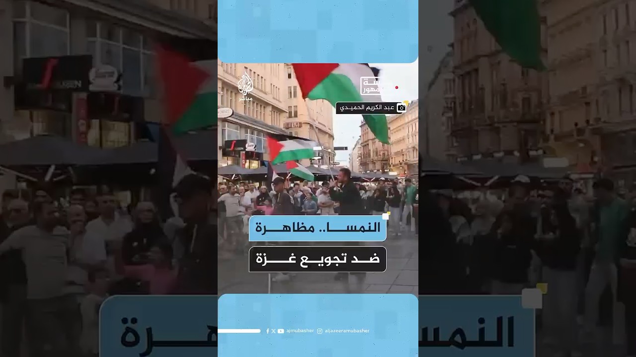 وقفة تضامنية في العاصمة النمساوية فيينا للمطالبة بإيقاف الحـرب على غزة