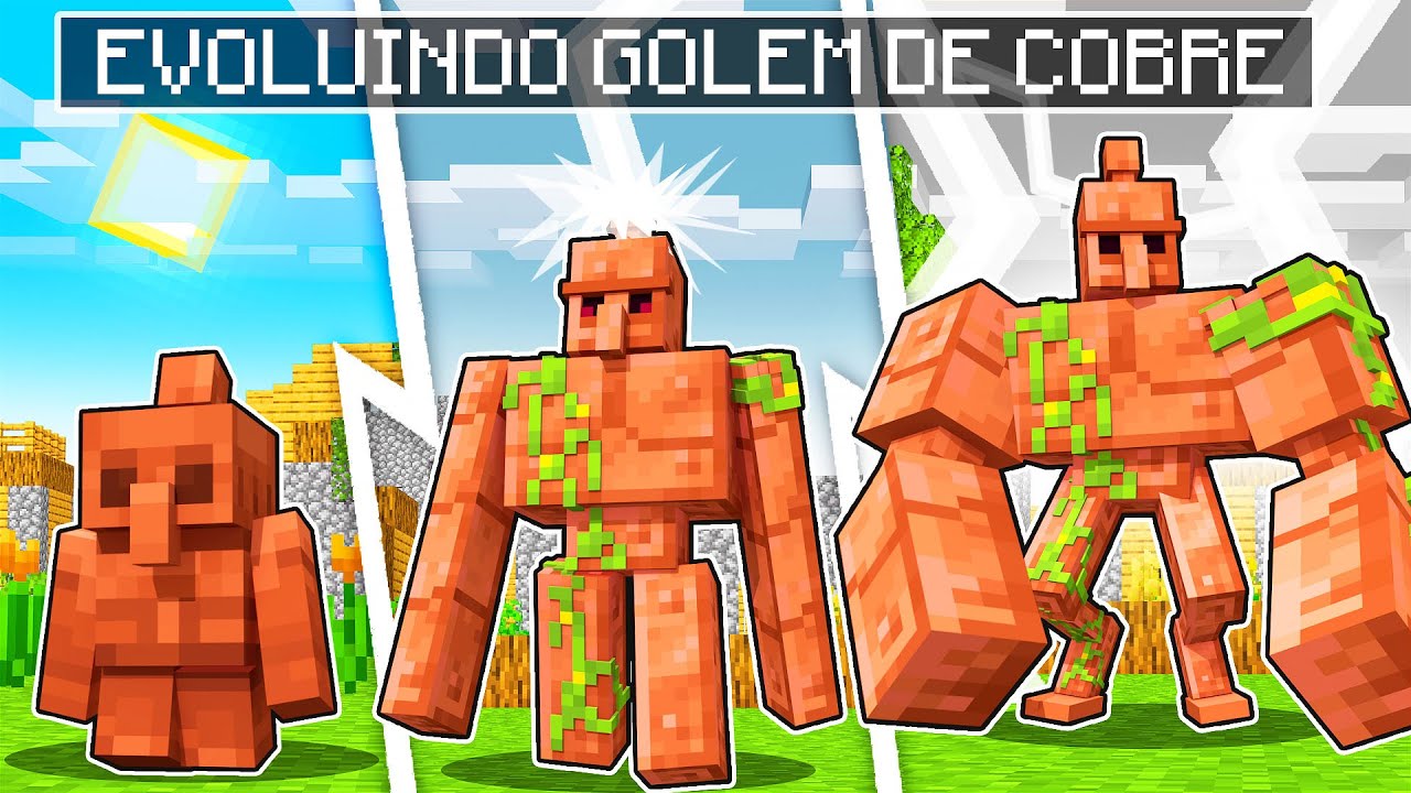 EVOLUINDO GOLEM DE COBRE PARA GOLEM DE COBRE DEUS no MINECRAFT! - YouTube