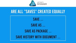 Save your Document Correctly - Affinity Designer Wealth