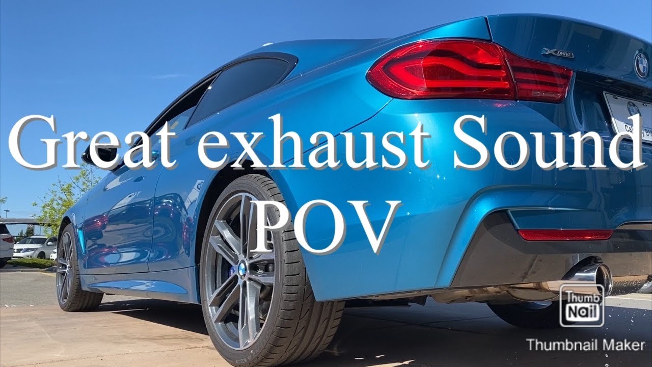 BMW Long Beach Blue 440i Xdrive Almost Last Manual Transmission Great exhaust sound (POV) YouTube