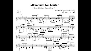 Popma van Oevering Suite I Allemanda for Guitar