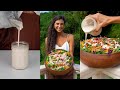 What I Ate for Dinner TONIGHT + Creamy Dressing Recipe 🌱 Easy & Satisfying 🥑 FullyRaw Vegan 16 Years