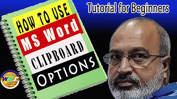 How to Use Ms Word Clipboard Options | Tutorial for Beginners in Urdu