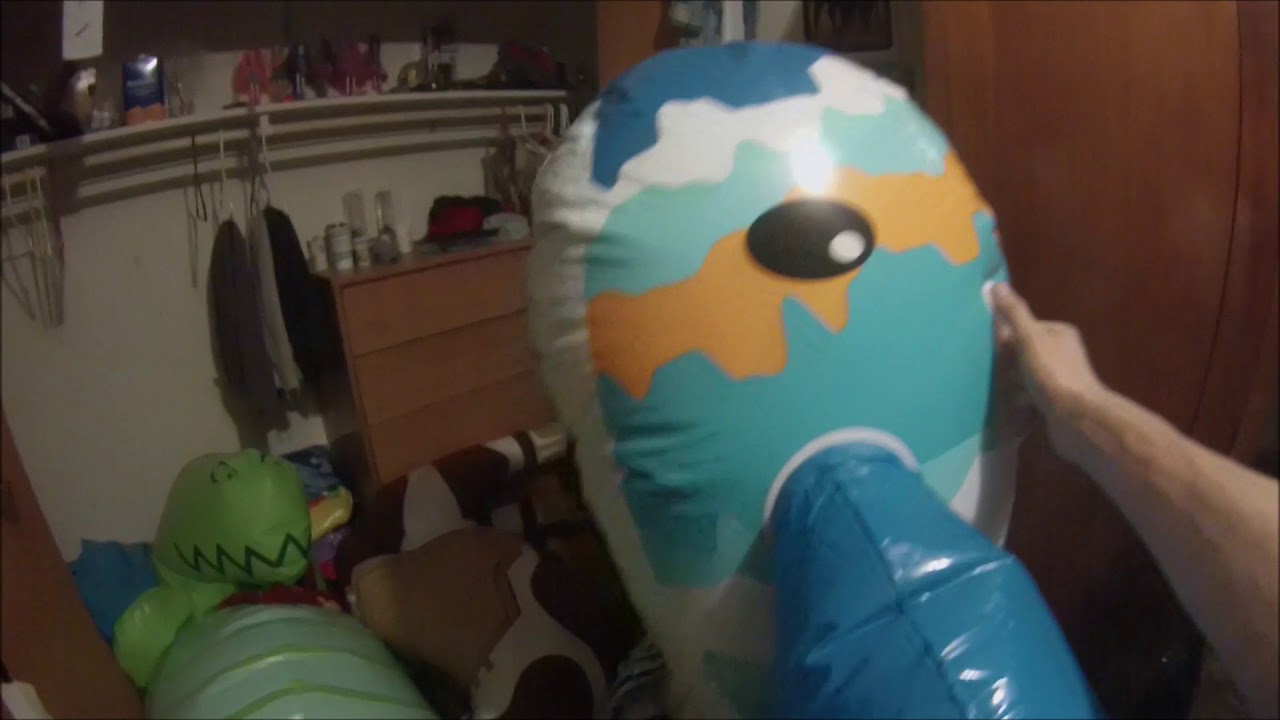 Banzi Inflatable Shark Inflating and reviewing Banzai inflatable Whale and Shark rider - YouTube