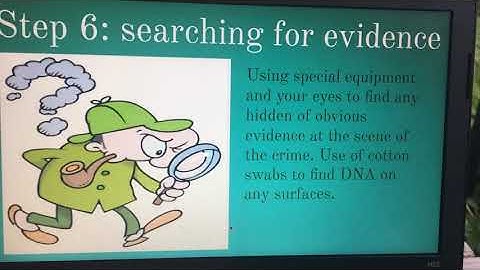 The seven S’s of crime scene investigations