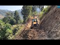 Finally, Mountain Landslide Road Appeared Usable after Leveling it with JCB Backhoe