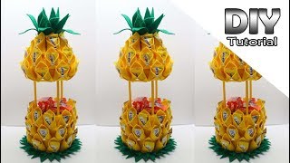 IDE KREATIF | Cara membuat tempat permen NANAS TERBELAH | Dengan botol bekas | Candy Holder