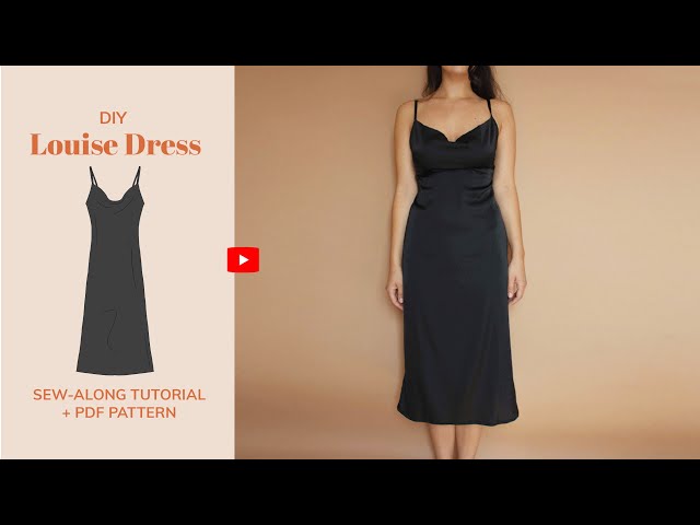 Diy cowl neck slip dress how to draft and sew a perfect cowl neck. 