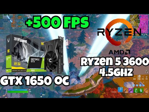 Fortnite GeForce GTX 1650 + AMD Ryzen 5 3600 Competitive Benchmark Performance Mode All Low NEW