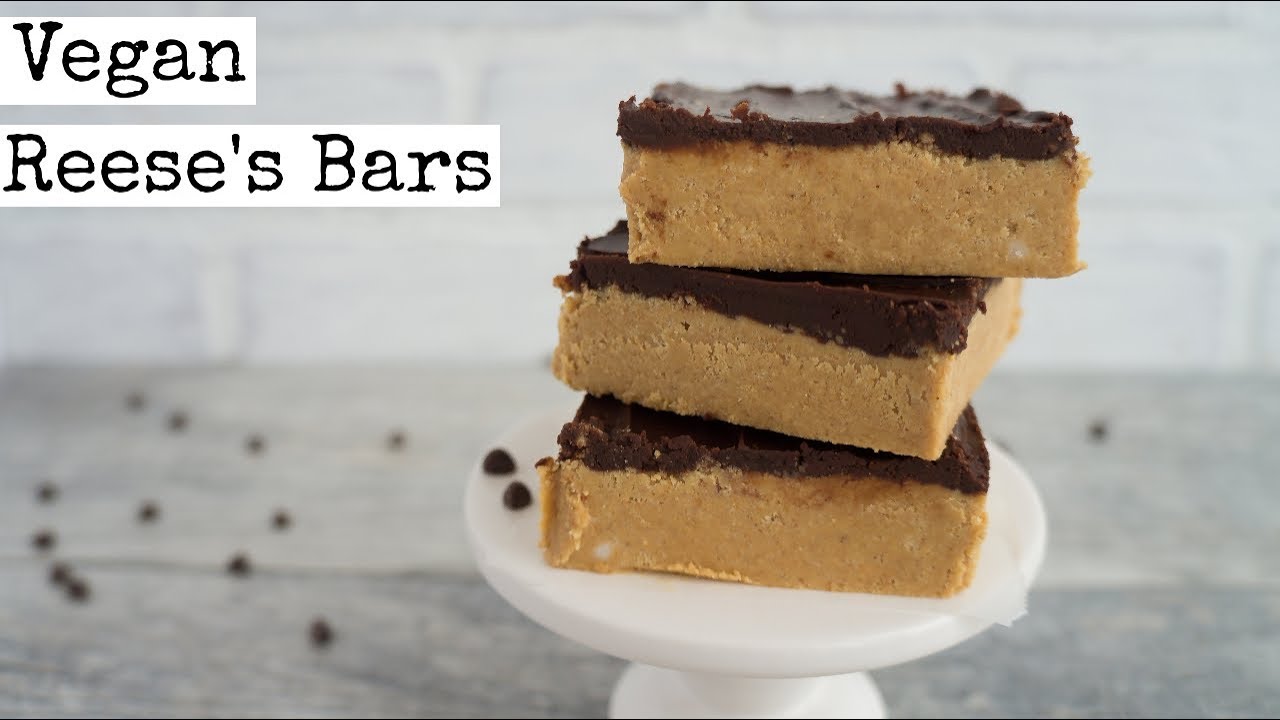 Vegan Chocolate Peanut Butter Bars - YouTube