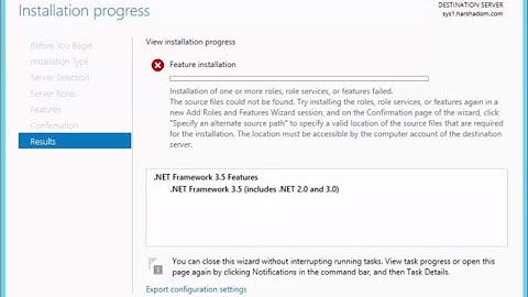 How to fix NET Framework 3.5 installation problems (feature installation error)