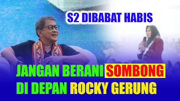 Rocky Gerung Skakmat PNS S2 Umko Kotabumi yang sombong | Ijazah Bukan Tanda Pernah Berpikir