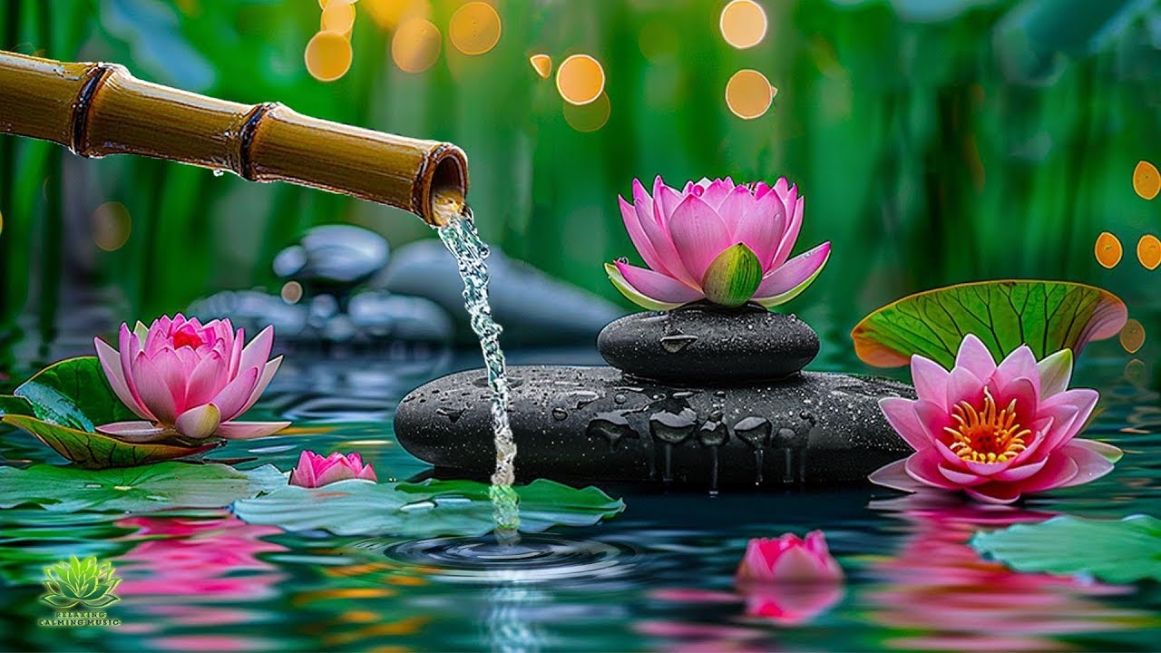 Beautiful Piano Music – Peaceful Relaxing Music with Bamboo Water Sounds for Healing and Mind Rest