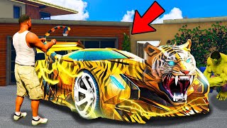 FRANKLIN MADE A CAR OUT OF A TIGER In GTA 5...