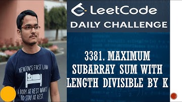 3381. Maximum Subarray Sum With Length Divisible by K | 10 lines of code | Leetcode Daily Challenge