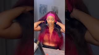 No glue wig install 😍 straight hair #youtubeshorts #transformation #wigs #hair #hairstyle