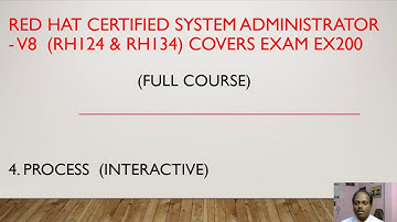4. Red Hat Linux RHCSA V8  EX200 -   Managing Process - Anand K
