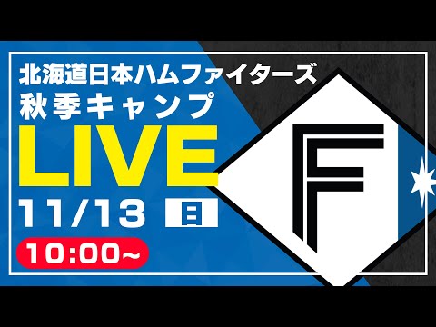 【特別LIVE】11/13 朝10:00～ ファイターズキャンプLIVE in Autumn～北海道日本ハムファイターズ～