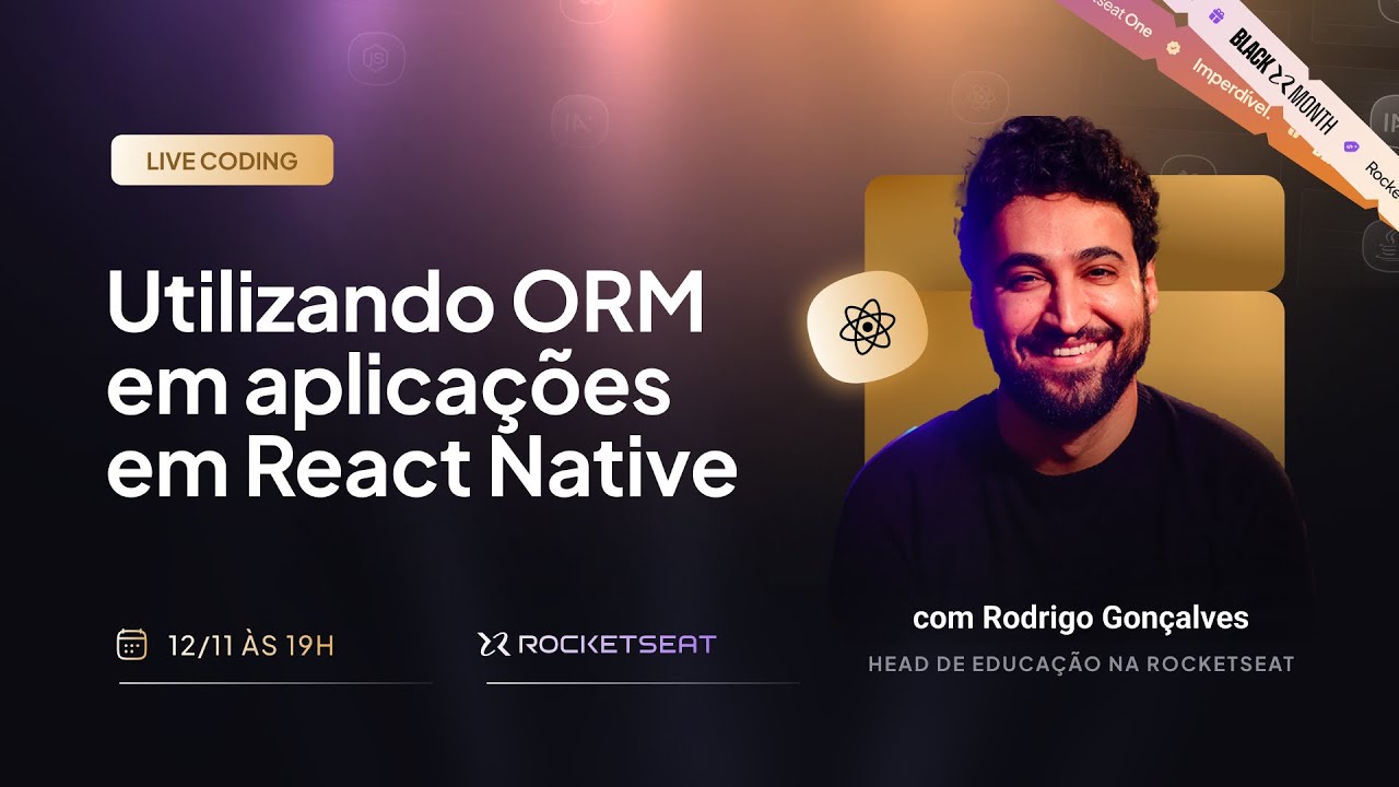 Live coding: utilizando ORM em aplicações em React Native - YouTube